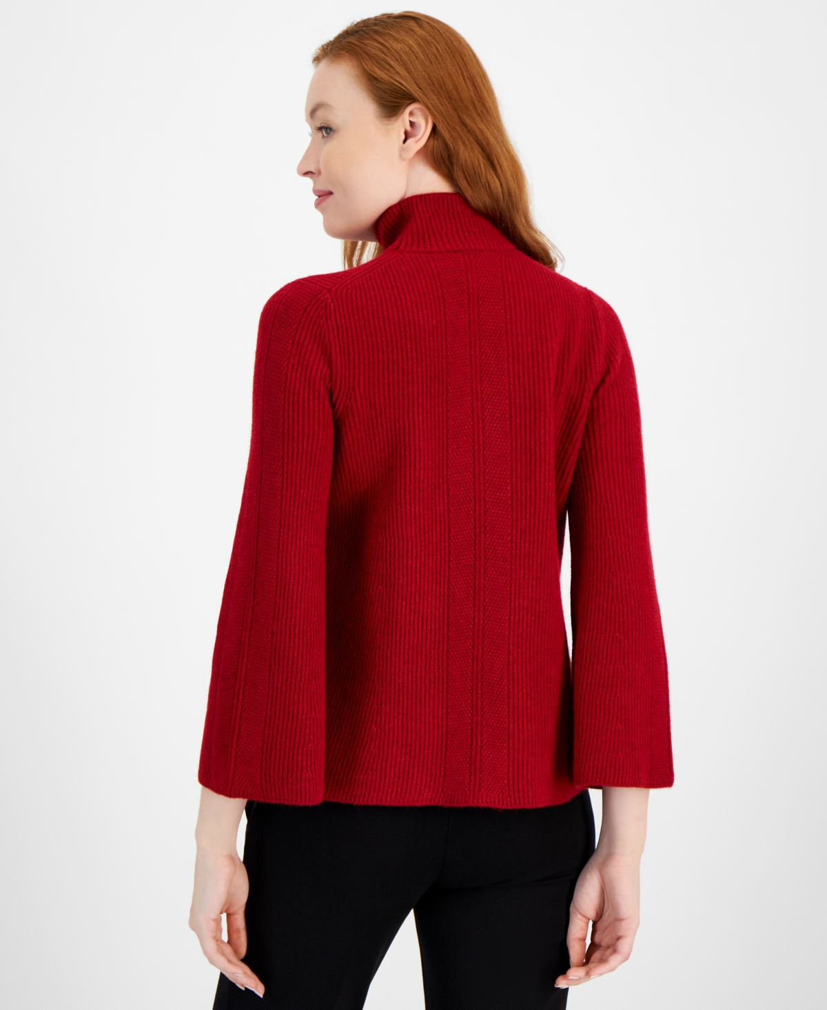 Anne Klein Women's Bell-Sleeve Pullover Sweater