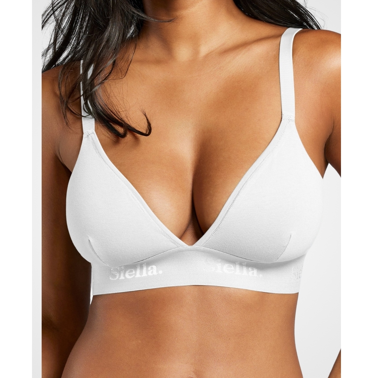 Women's Organic Cotton Triangle Padded Bra - Beach beige