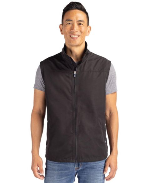 Мужской жилет Cutter & Buck Charter Eco Full-Zip Vest, цвет: Чёрный