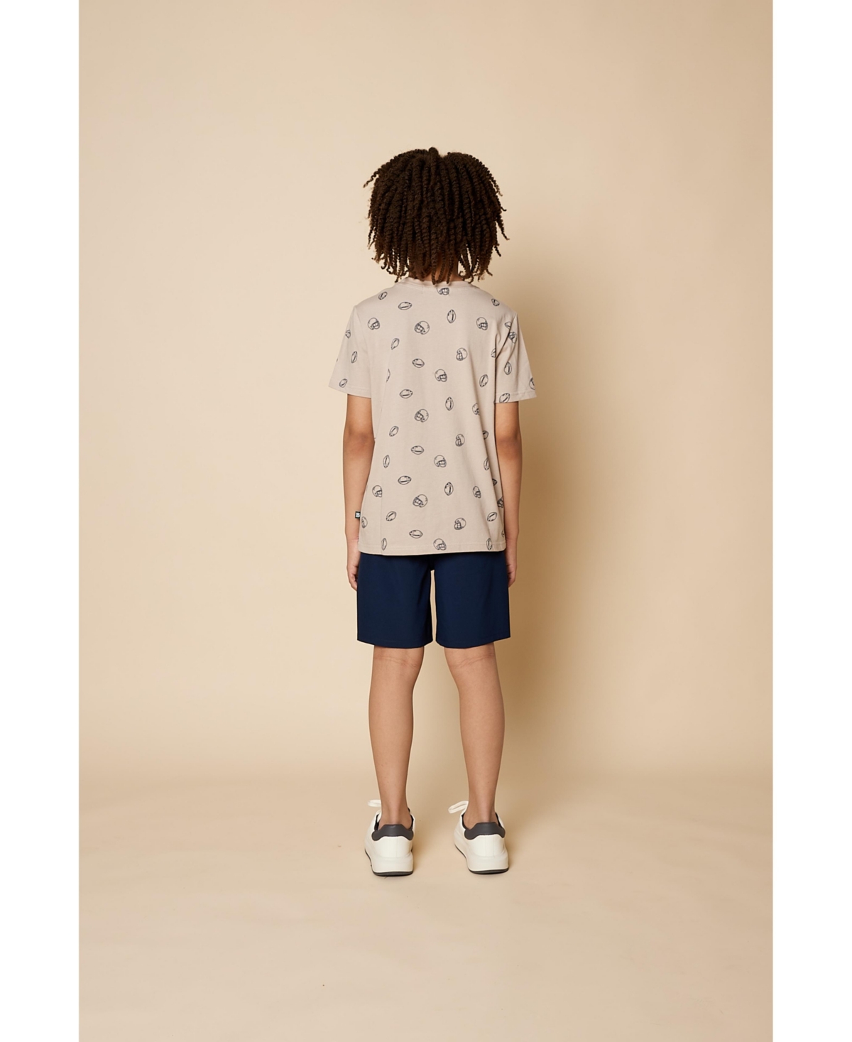 B by Brooks Brothers Big Boys All Over Print Football T-Shirt