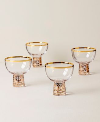 Tuscany Classics Gold Frost Coupes, Set Of 4