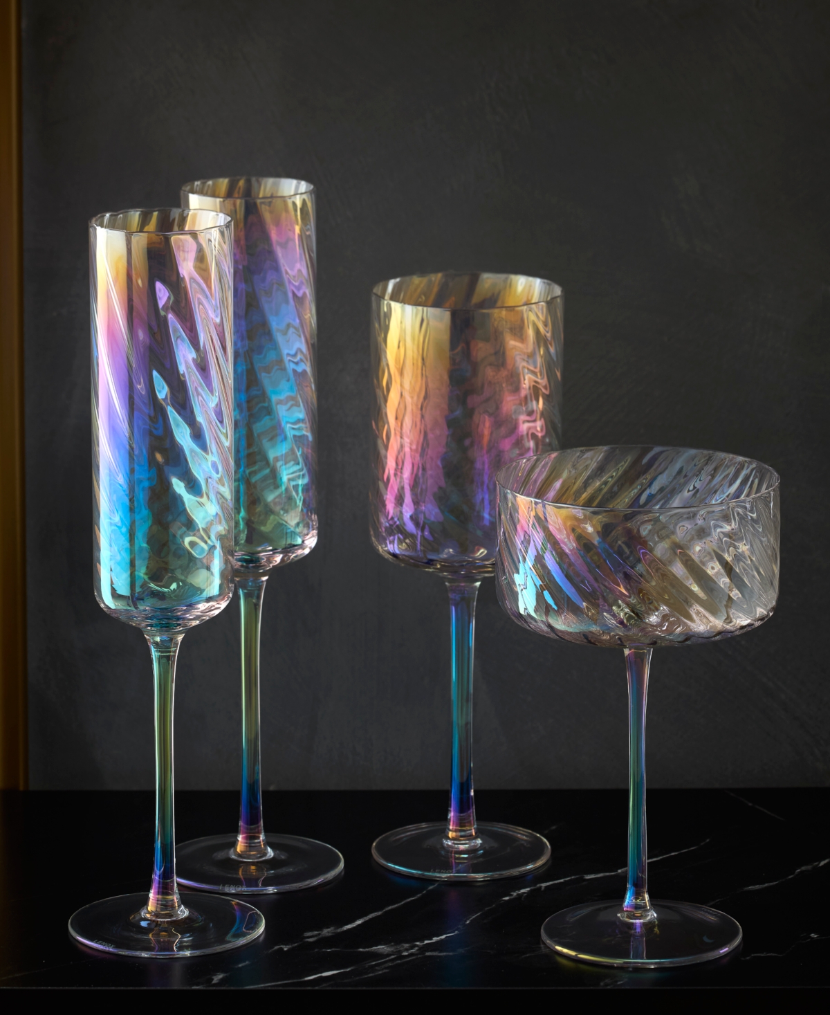 Lenox Tuscany Classics Iridescent Coupes, Set Of 4 In Clear