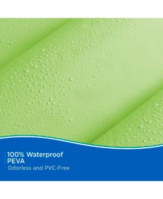 Medium Weight Peva Shower Curtain Liner and Beaded Roller Ring Set