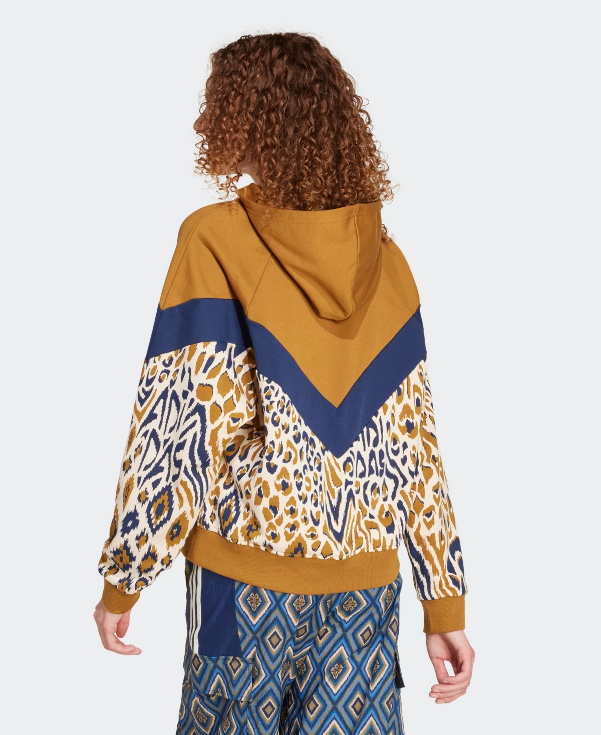 Adidas Women's Farm Rio Training Printed Hoodie -Night Indigo