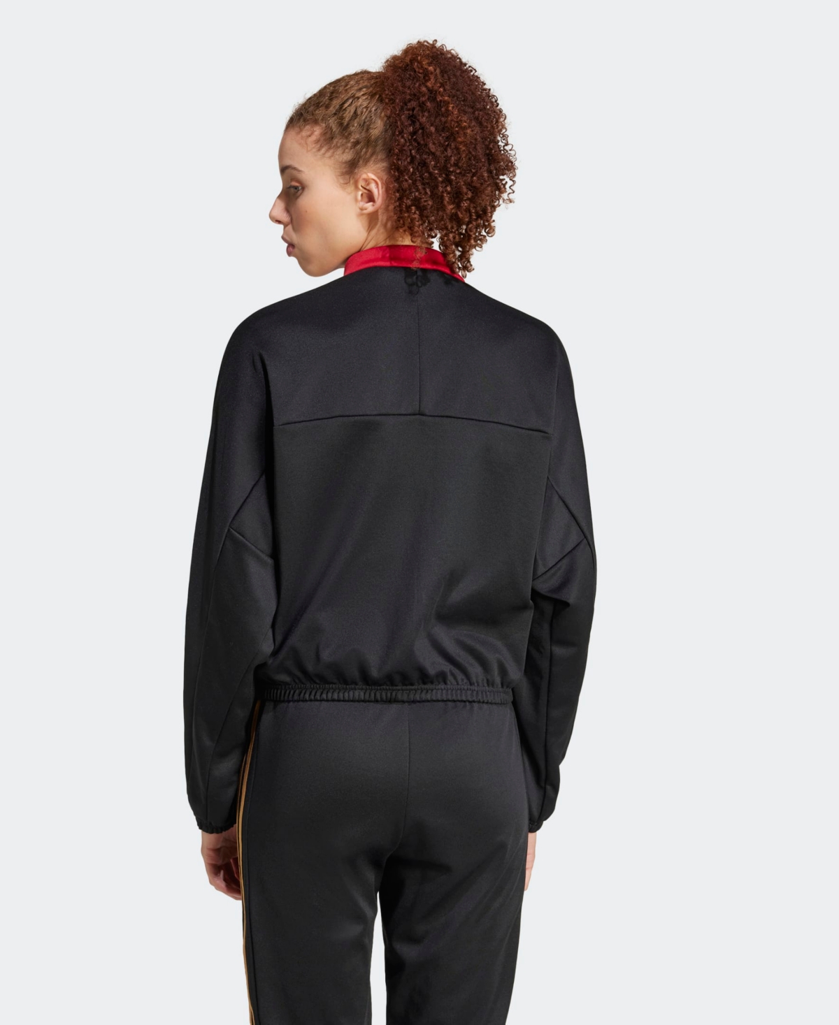 Adidas Women s Tiro Cut 3 Stripes Sportswear Track Top Black Team Victory Red Smart Closet