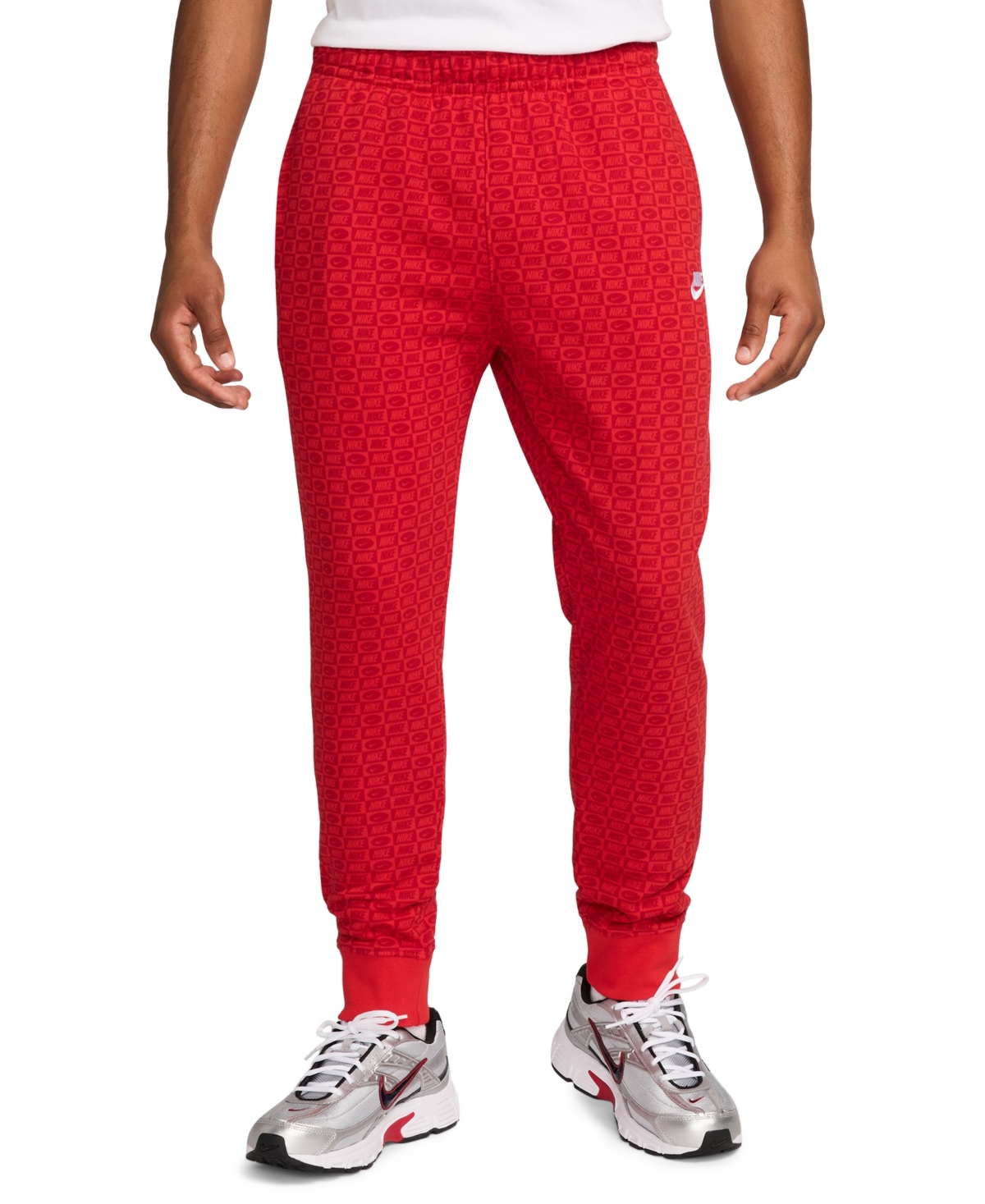Nike Men's Sportswear Club Monogram Joggers -whi