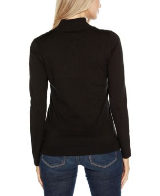 Belldini Black Label Women's Rhinestone-Zip Embellished