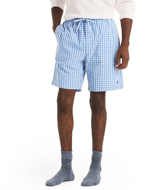 alfani Nautica Men's Plaid Poplin Pajama Shorts Men's Fashion & Accessories