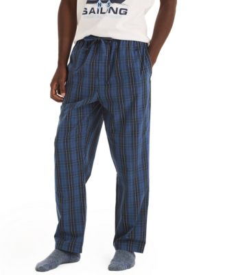 Ritzy Men's 3/4 Length Pajama Pants – 100% Cotton Plaid Woven Poplin (Red/Black/White Checks)