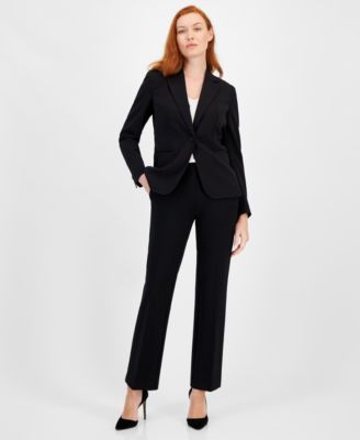 Petite Notched Collar One-Button Blazer
