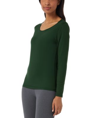 Women's Long-Sleeve Scoop-Neck Top 