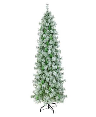 National Tree Company Snowy Bottle Brush Slim Tree, 7.5 feet