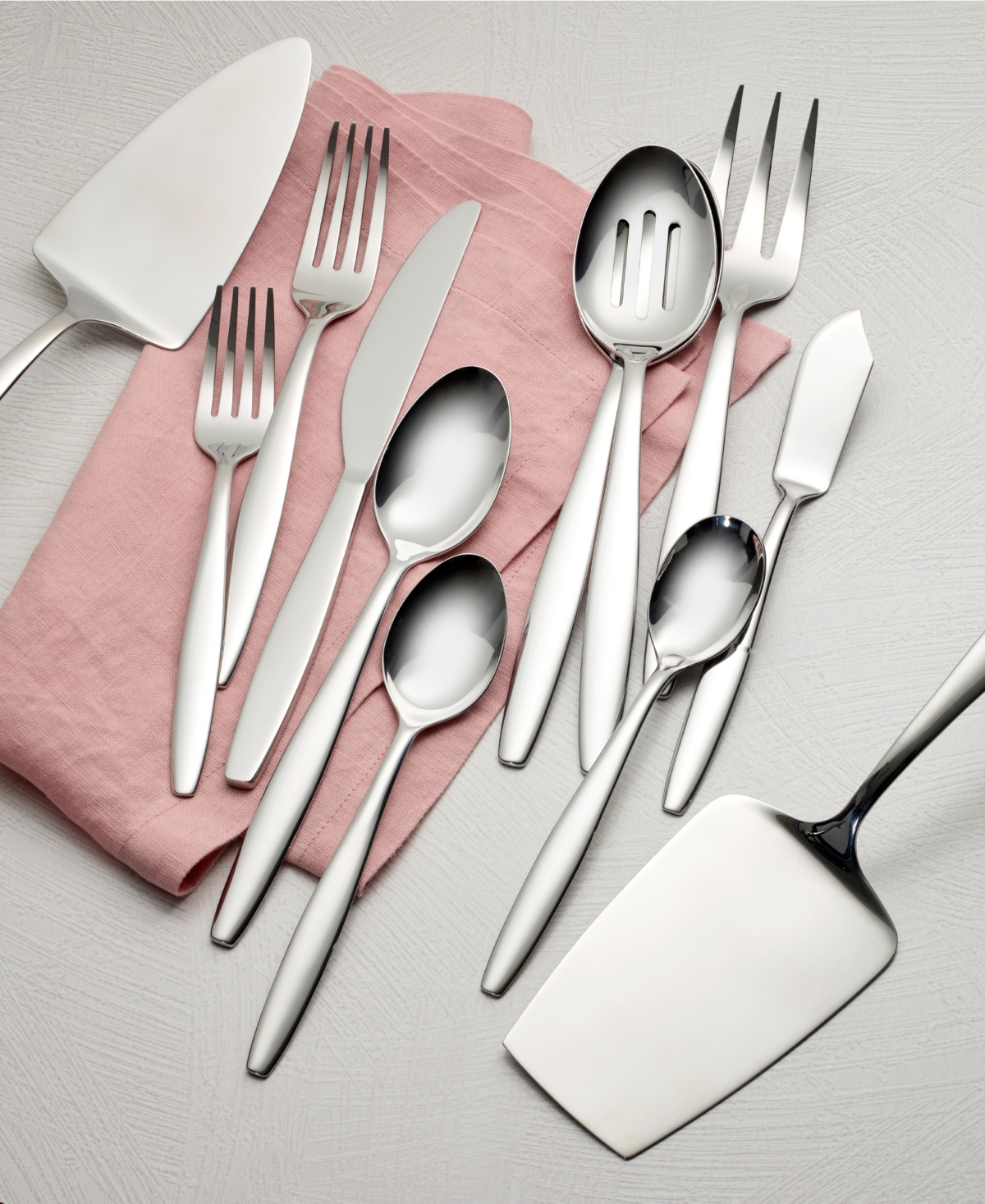 Cambridge Silversmiths Stainless Steel Holton Mirror 67-piece Flatware Set, Service For 12 In Metallic And Stainless