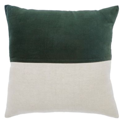 Layla Velvet Linen Zipper Throw Pillow Covers, 20"x 20", Set of 2