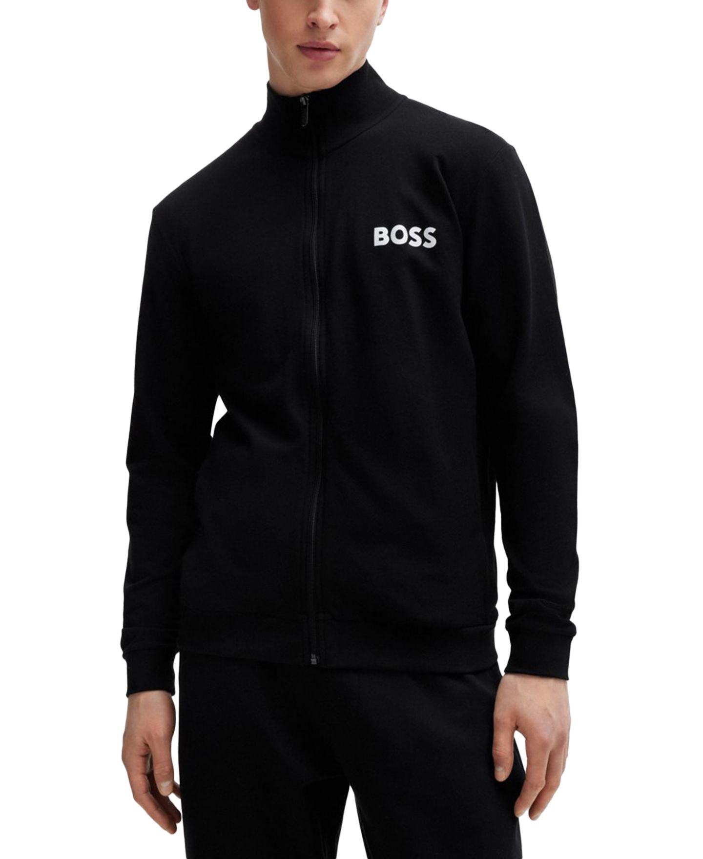 Мужская куртка Hugo Boss Ease Zip-Up, цвет: Чёрный — фото 1