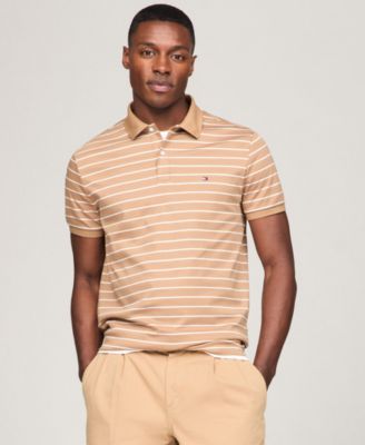 Tommy Hilfiger Men s Regular Fit Striped Liquid Cotton Polo Shirt Macy s