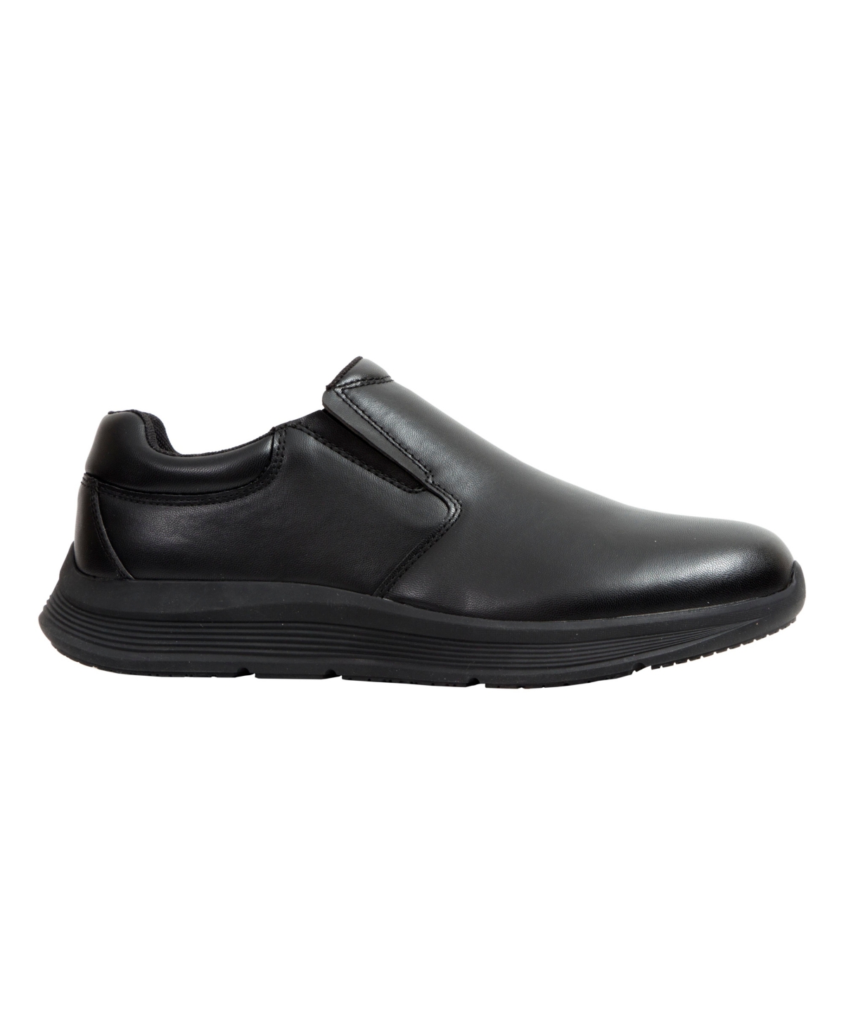 Deer Stags Men's Valdez Slip-resistant Workwear Slip-on Loafer In Black