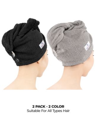 2-Pack Hair Drying Towels, 26" x 13"