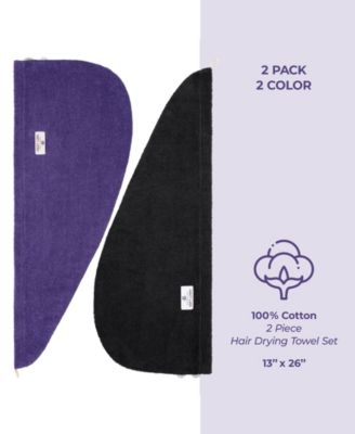 2-Pack Hair Drying Towels, 26" x 13"