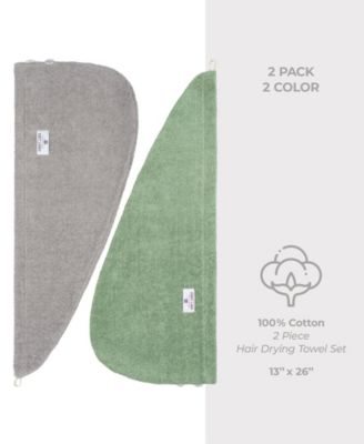 2-Pack Hair Drying Towels, 26" x 13"