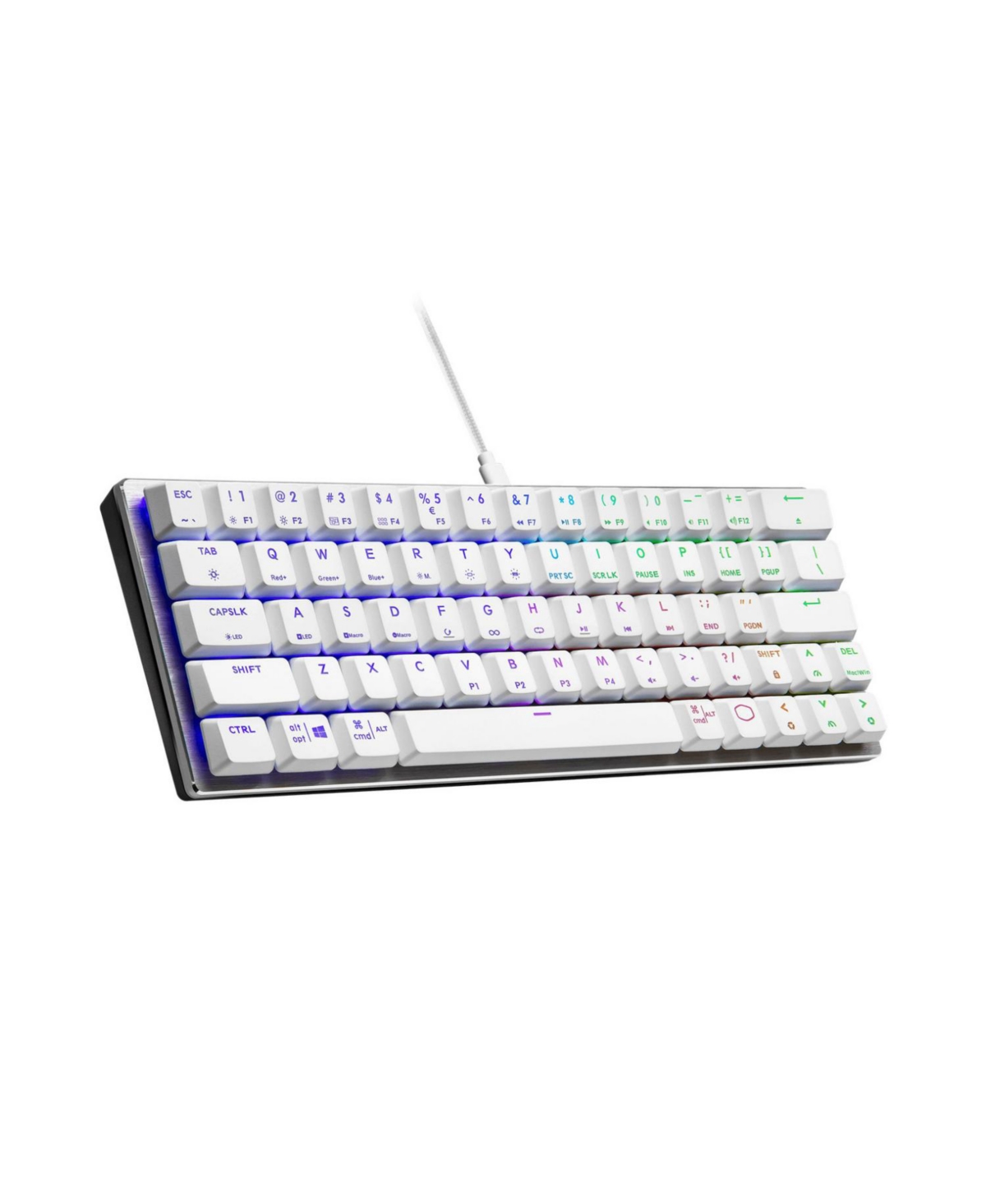 Coolermaster Cooler Master SK620 Wired Mechanical Low Profile Gaming Keyboard (Silver - White