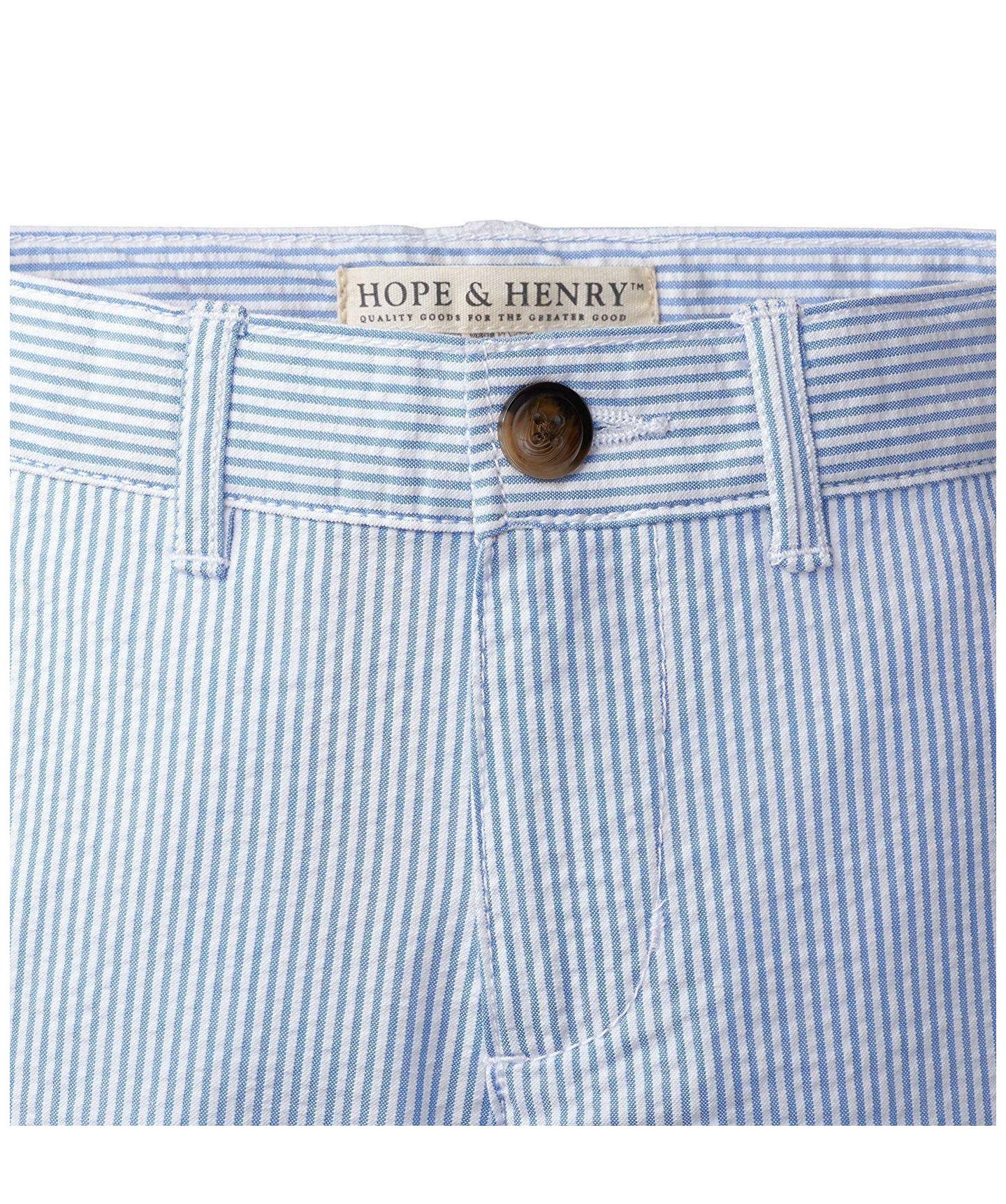 Брюки Hope & Henry Cotton Seersucker Suit Pant для мальчиков, цвет: Синий — фото 4