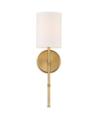 Abigale Modern Wall Light Sconce Hardwired 5" Fixture with Fabric Shade