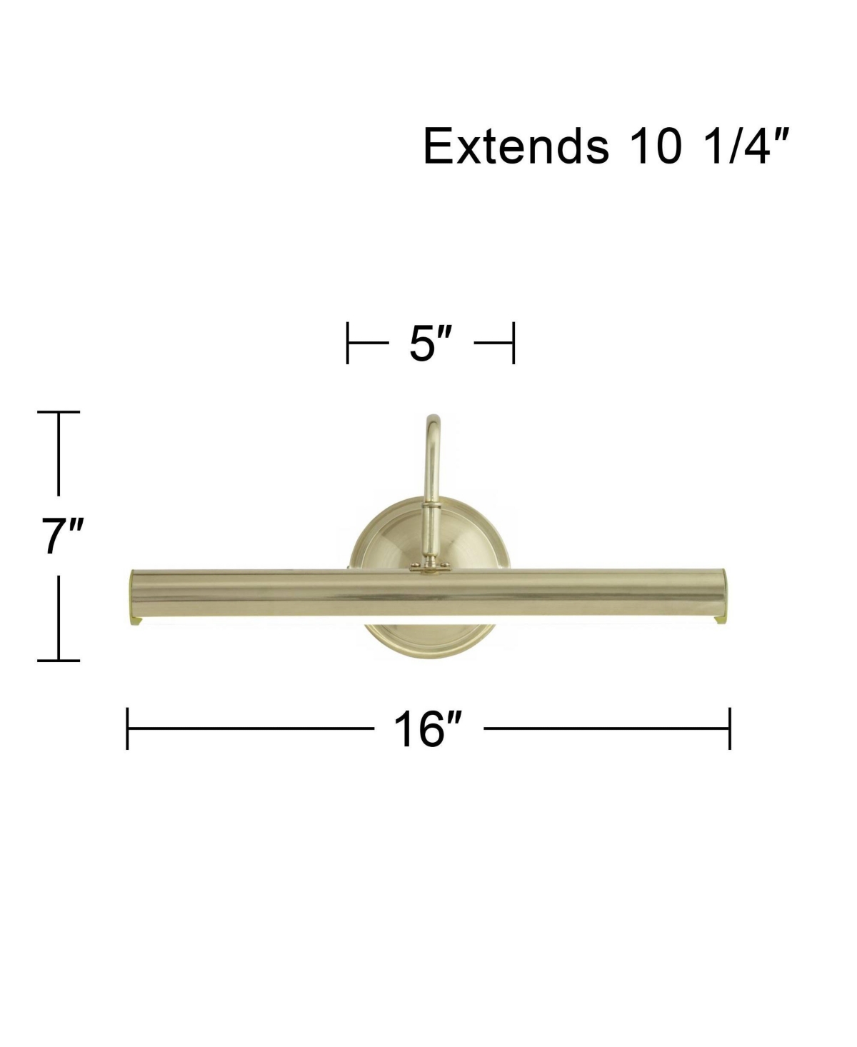 Possini Euro Design Possini Euro Renaissance Wide Brass Finish Led Picture Light
