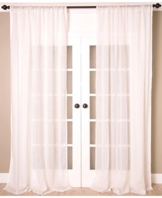 Superior Linen Sheer - Solid Linen Curtain Panel with Rod Pocket