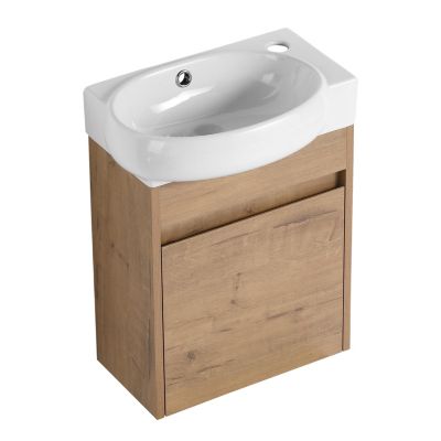 16" Bathroom Vanity with Sink and Soft-Close Doors for Small Spaces