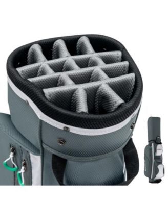 14 Dividers Golf Cart Bag with 7 Zippered Pocket