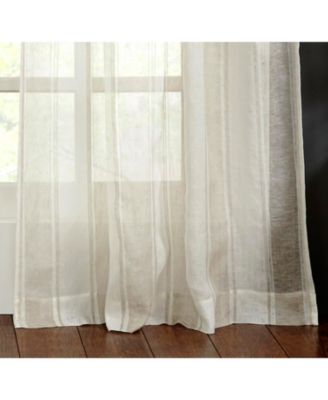 Lurex Linen Sheer Curtain Panel - Rod Pocket and Hidden Back Tabs