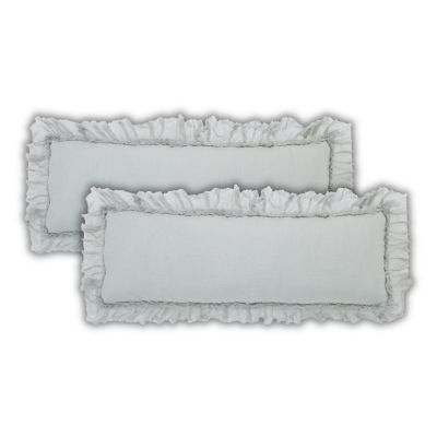 Linen Sheer Ruffle Decorative Throw Pillow Covers
