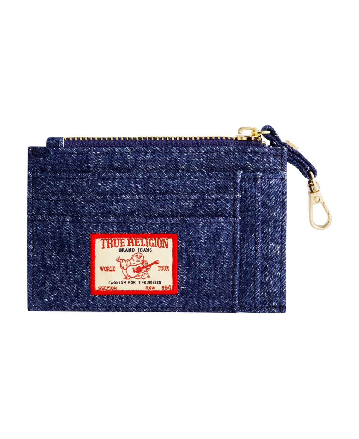 Denim Zip Card Case - Blue
