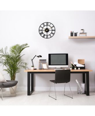 Wall Clock for Living Room Decor - Roman Numeral Wall Clock for Kitchen - 12 inch Wall Clock Decorative (Gold)