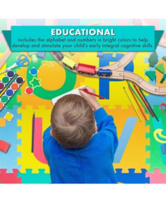 ProSource Kids Floor Play Mat 3/8-in, 36 Sq Ft - 36 Tiles