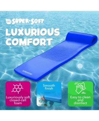 Sunsation 1.75" Thick Foam Lounger Raft Pool Float, Indigo Blue