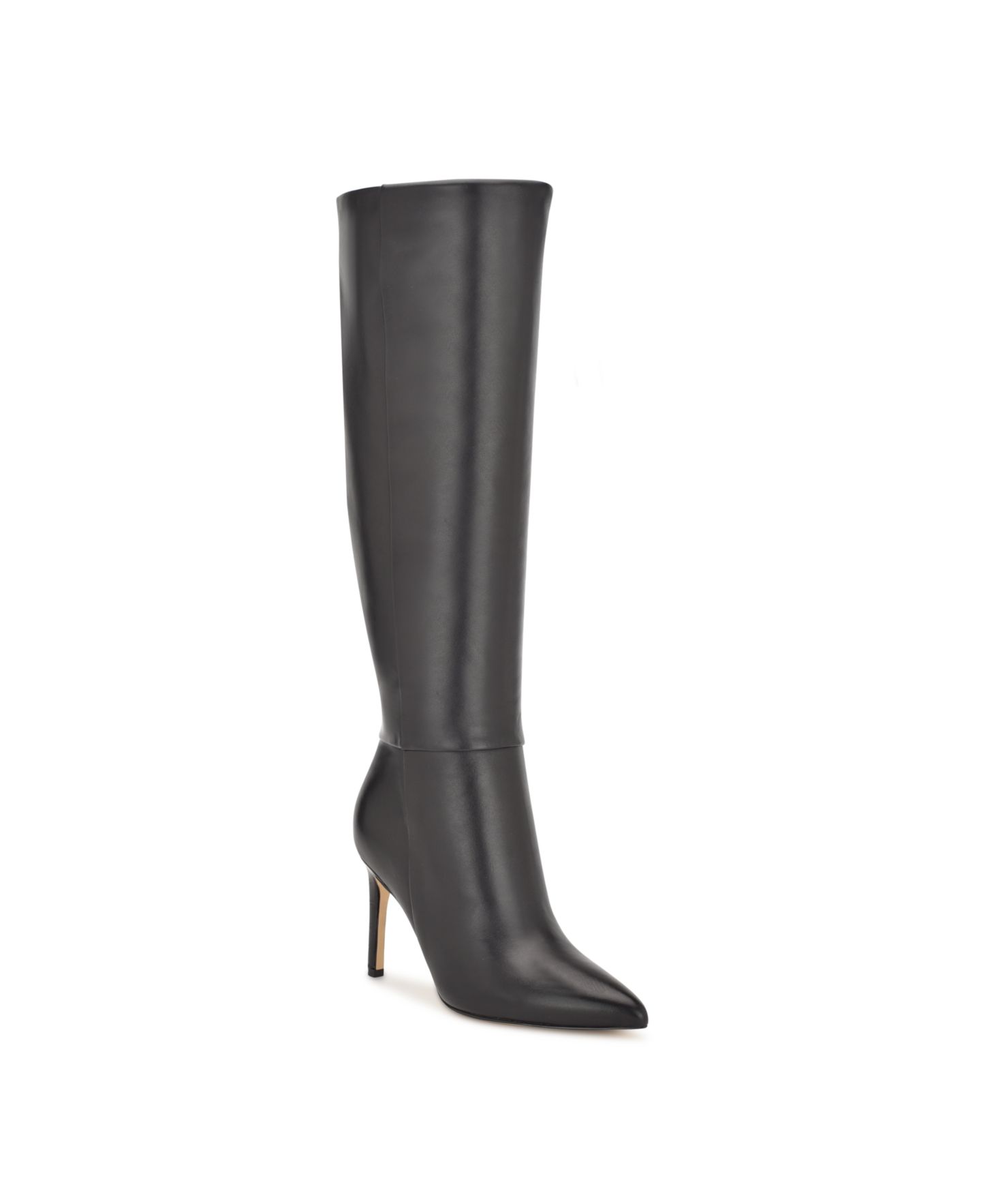 Женские ботинки Nine West Richy Tall Stiletto Boots, Regular & Wide Calf, цвет: Чёрный кожаный — фото 1