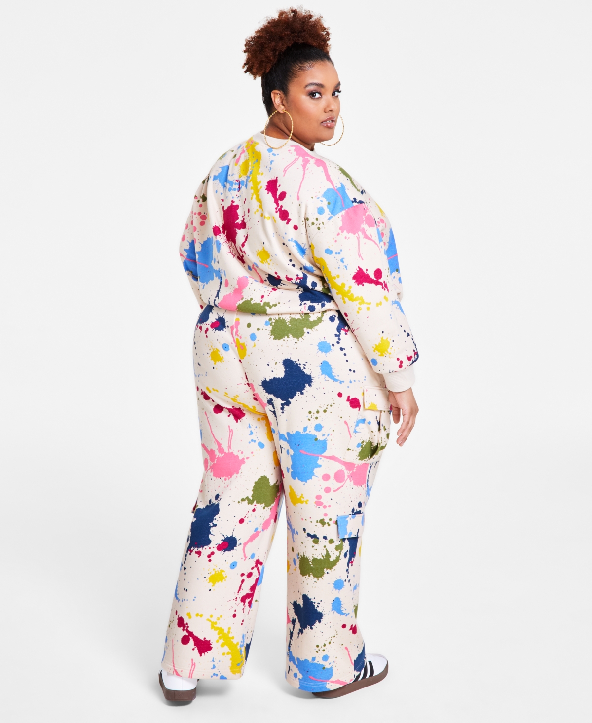 Nina Parker Trendy Plus Size French Terry Sweatshirt