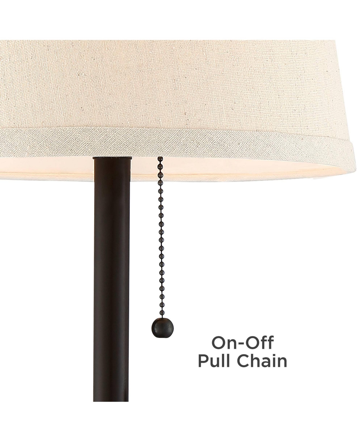 360 Lighting Flesner Modern Desk Table Lamp with Hotel Style Usb and Ac Power Outlet in Base High Bronze Metal Oatmeal Drum Shade for Living Room