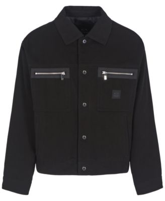 Macy's black jean jacket best sale