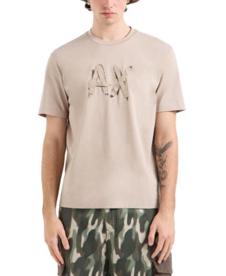 A|X Armani Exchange - Men's Short Sleeve Crewneck Destructed Logo T-Shirt