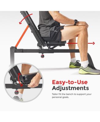 Adjustable Incline Multifunction Weight Bench, Anti-bacterial Leather and Weight Capacity 520LBs