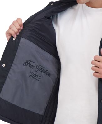 Men's Slim-Fit Vertical Quilted Shirt Jacket