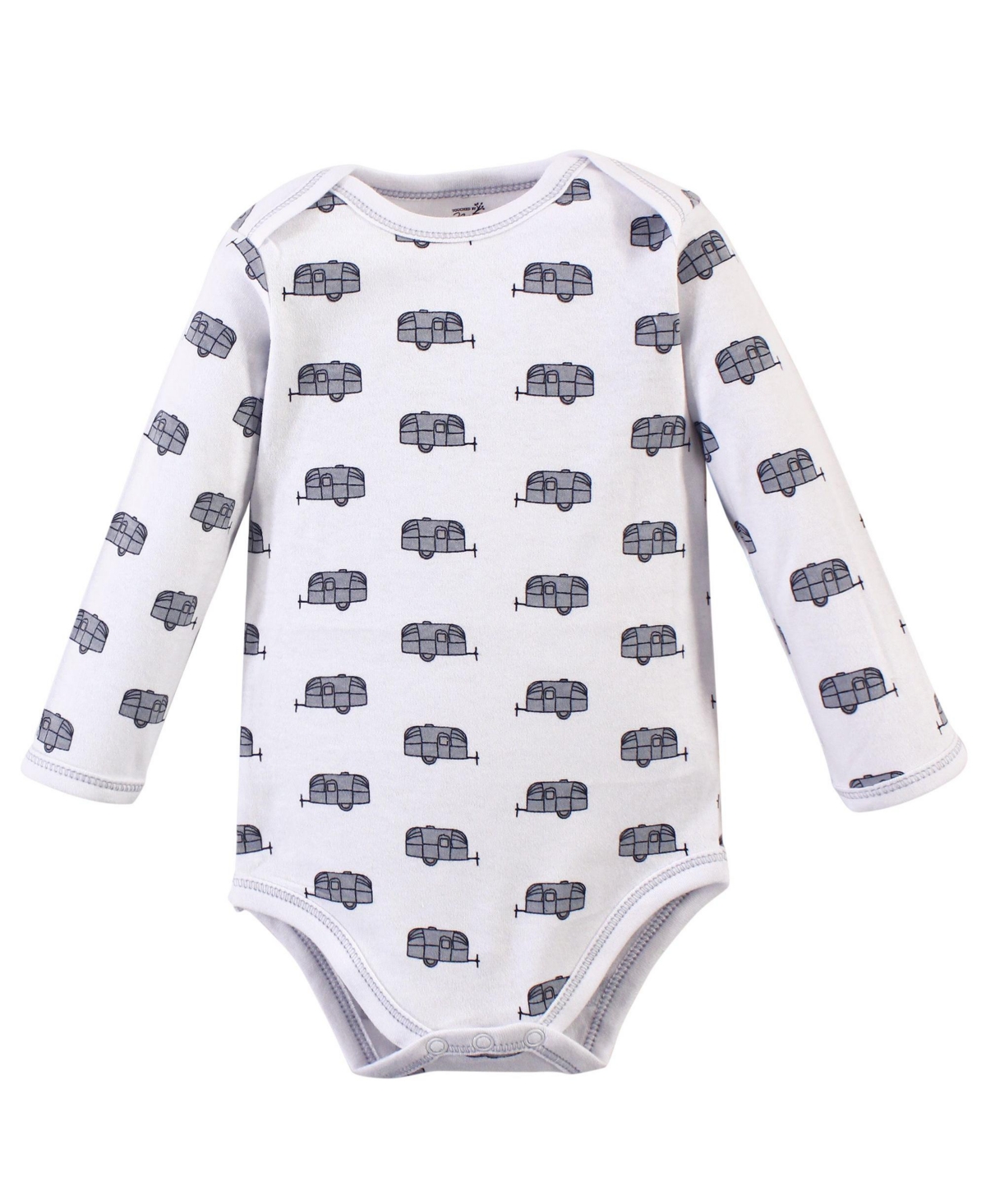 Touched by Nature Baby Boys Baby Organic Cotton Long-Sleeve Bodysuits 5pk,- Happy camper