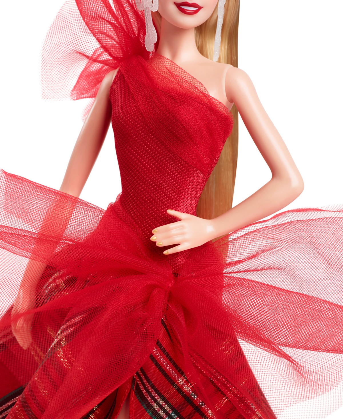 Barbie Signature 2024 Holiday  Fashion Doll, Seasonal Collector Gift, Blonde With Plaid Gown In Asst