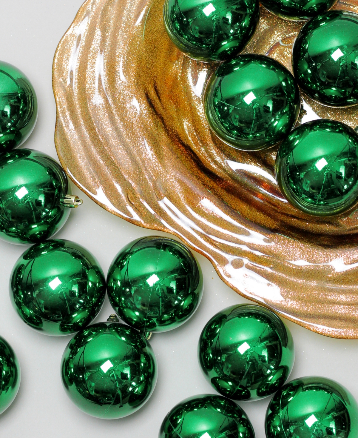 Northlight Green Shatterproof Shiny Christmas Ball Ornaments 3.25-inch In Green