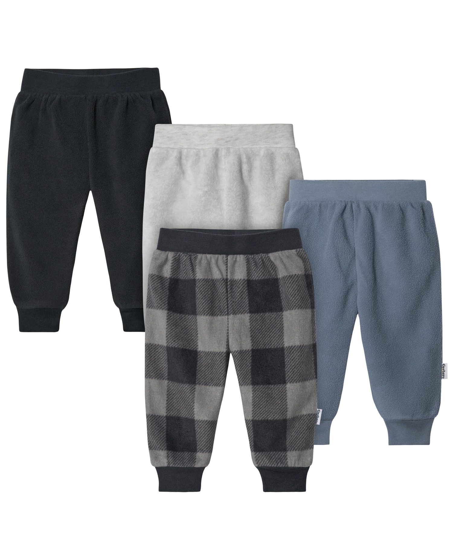 Baby Boys Fleece Pants, 4-Pack