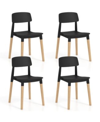 Modern Dining Side Chairs Set of 4 with Ergonomic Backrest for Dining Room