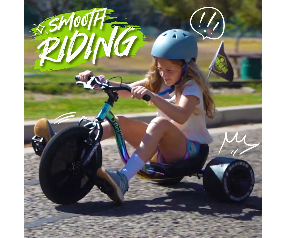 Madd Gear Drift Trike for Kids Ages 5+ Max lbs, Adjustable Seat, Durable Steel Frame - Pink